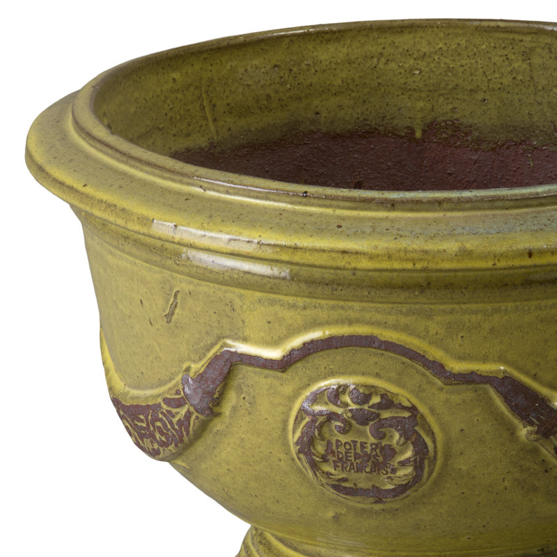 Emissary Home and Garden Anduze French Yellow Ceramic Round